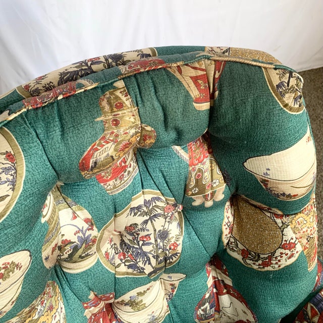 Vintage Ethan Allen Tufted Lounge Chairs - A Pair For Sale - Image 11 of 12