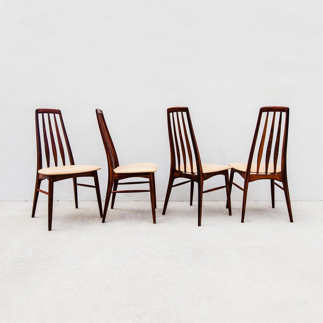 1970s Restored Danish Mid Century Modern Rosewood "Eva" Dining Chairs by Niels Koefoed For Sale In Los Angeles - Image 6 of 13