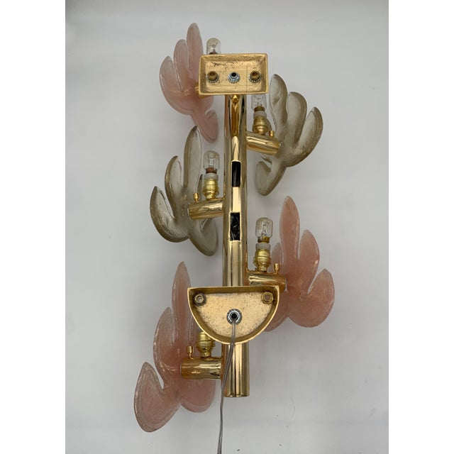 Wall Lamps by Angelo Seguso for Seguso Vetri d'Arte, 1960s, Set of 2 For Sale - Image 4 of 17