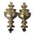 1790 - 1810 American Federal Urn Form Brass Finials - A Pair For Sale