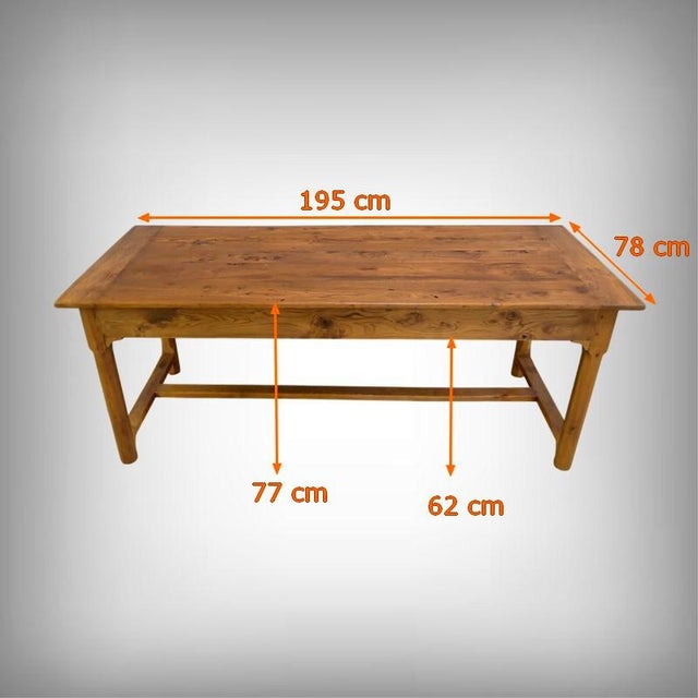 Farmhouse Table in Ash and Oak, 19th Century For Sale - Image 16 of 17