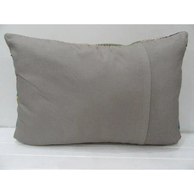 Contemporary Turkish Colorful Kilim Cushion Cover For Sale - Image 3 of 4