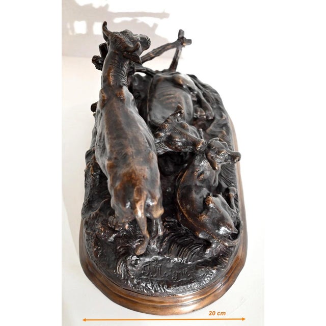Jules Moigniez, Cows, Early 20th Century, Bronze For Sale - Image 16 of 18