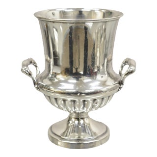 Mid 20th Century Bernard Rices Sons 7125 Victorian Silver Plated Small Trophy Cup Bucket Chiller For Sale