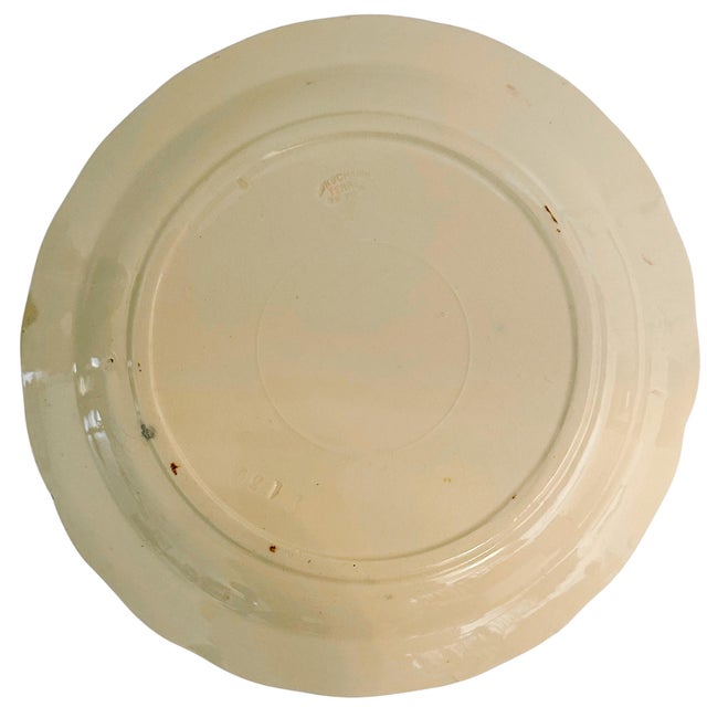 19th Century Antique French Longchamp Majolica Asparagus Plate, Circa 1890 For Sale In San Diego - Image 6 of 7