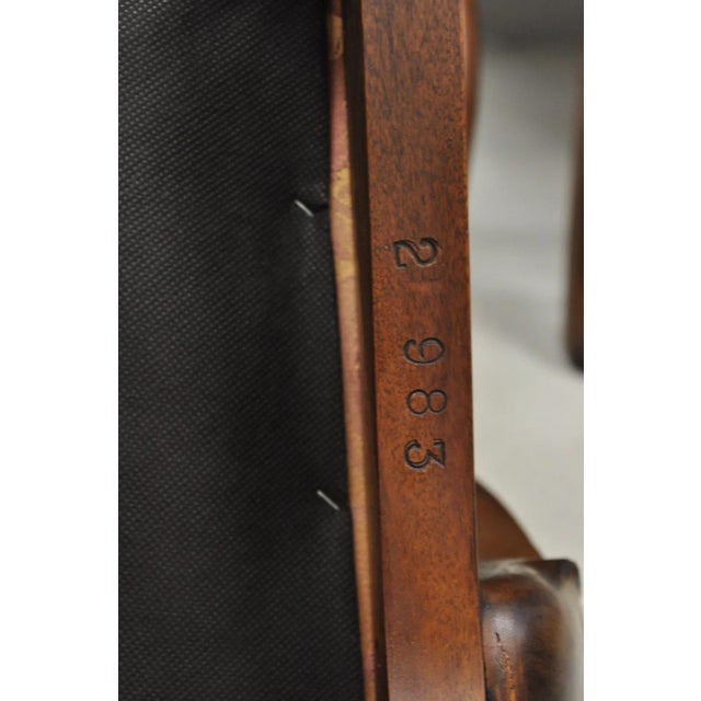 Late 20th Century Henredon Aston Court Chinoiserie Georgian Mahogany Dining Arm Chairs - A Pair For Sale - Image 18 of 18
