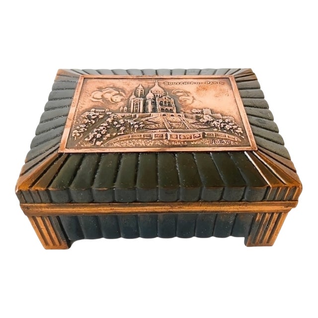 Art Deco Jewelry Box with Copper, 1920s For Sale