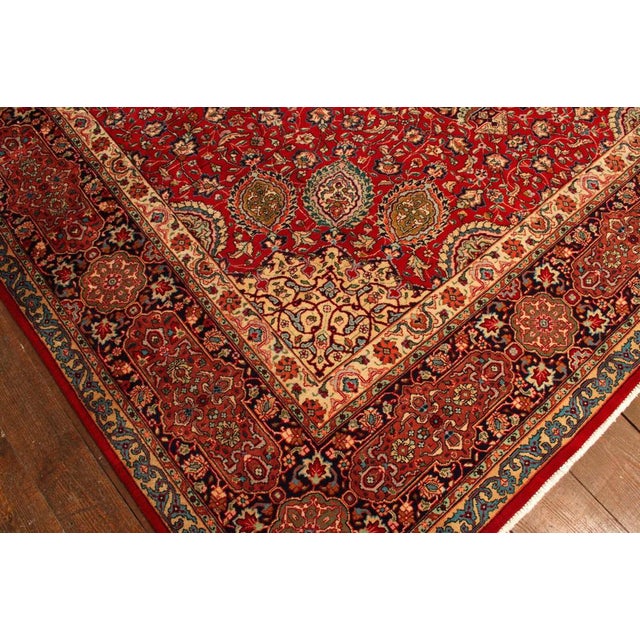 Hand-Knotted Middle Eastern Wool Rug For Sale - Image 9 of 10