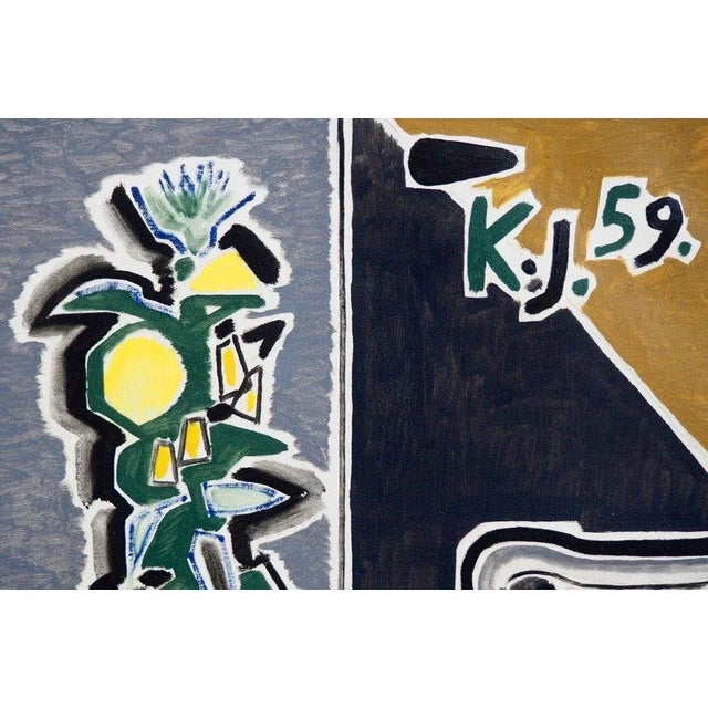 Oil on Canvas Painting by K.J, in Good conditions.