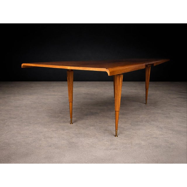 Wood Extendable Brazilian Modern Dining Table in Caviúna Wood by Giuseppe Scapinelli, 1950s - Lot 628 For Sale - Image 7 of 15