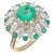 Modern Natural Zambian Emerald Ring With Diamond and 18k Gold For Sale - Image 3 of 8