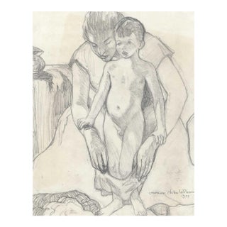 1959 Lawrence Wilbur Tender Years Drawing For Sale