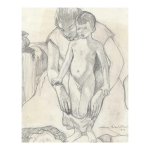 1959 Lawrence Wilbur Tender Years Drawing