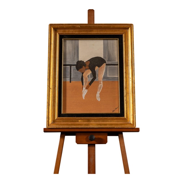 Figure Study, Dancer | Framed Vintage Pat Brown Painting, Signed For Sale