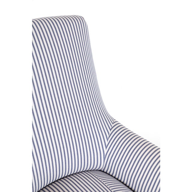 French Chairs in Princeton Ticking, Set of 2 For Sale - Image 12 of 14