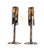 Tom Greene Mid-Century Modern Brutalist Torch-Cut Metal Table Lamps - A Pair For Sale - Image 4 of 6