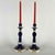 A pair of 19th-century Meissen Blue and Golden porcelain candlesticks dating back to the first half of the 19th century....