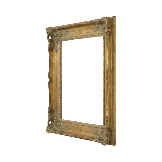 Baroque Antique Gold Leaf Frame in Pine, 1890s For Sale - Image 3 of 18