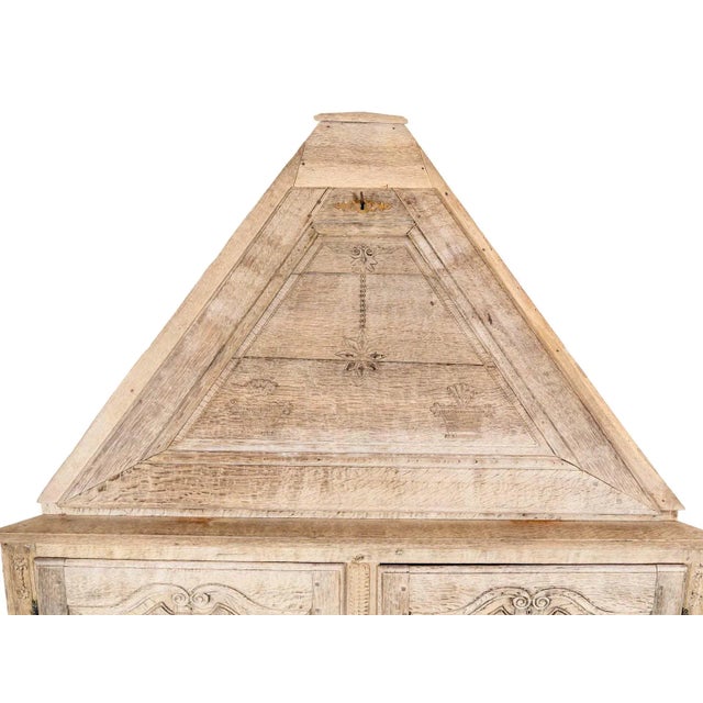 French Mid 19th Century Antique Oak Corner Cabinet For Sale - Image 3 of 5