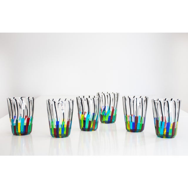 Murano Glasses by Mariana Iskra for Ribes Studio, Set of 6 For Sale - Image 7 of 12