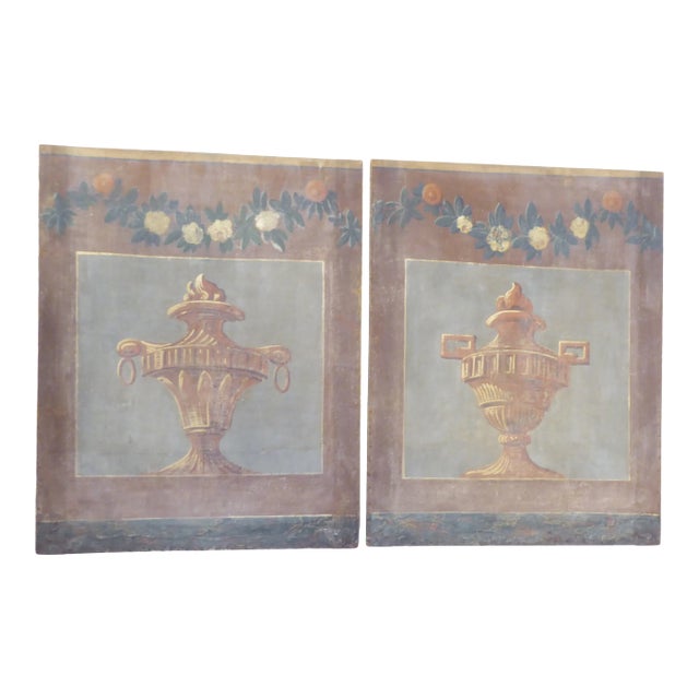 18th Century French Gray-Blue Screen Fragments - a Pair For Sale