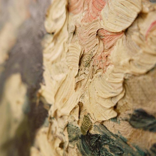 Flowers in Front Mirror, 19th Century, Paint on Canvas, Framed For Sale - Image 5 of 14