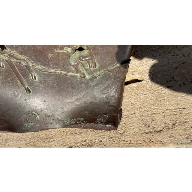 1980s Edward Chavez Abstract 1987 Bronze, Very Heavy For Sale - Image 5 of 7