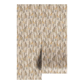 Tassel Trellis Grasscloth Wallpaper by House Party | Imperial Sand | 8 Yards For Sale