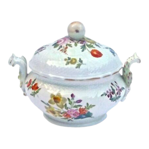 Porcelain Antique Floral Lidded Tureen