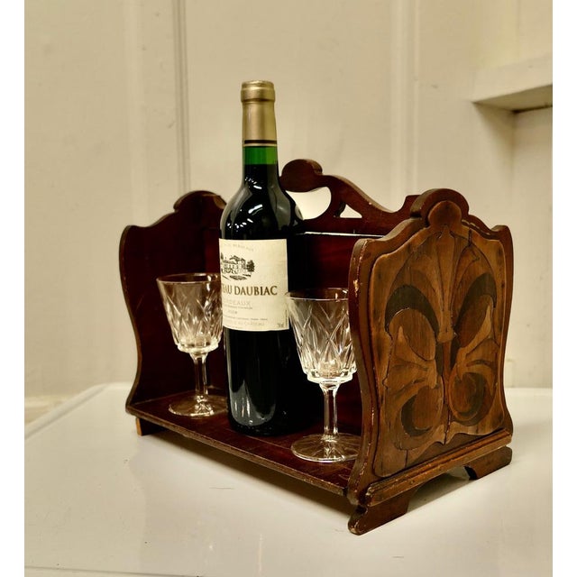 Desk Top Marquetry Occasional Book Tidy The Bookcase is double sided with very attractive marquetry panels on each end The...