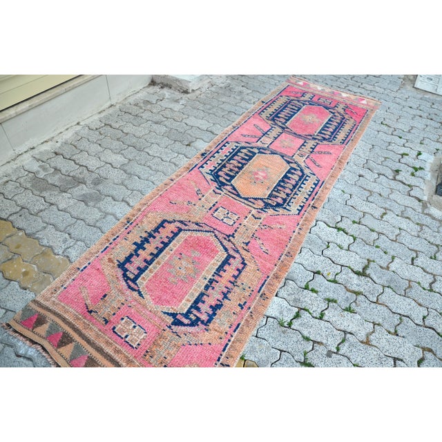 Vintage Handmade Bohemian Runner For Sale - Image 9 of 11