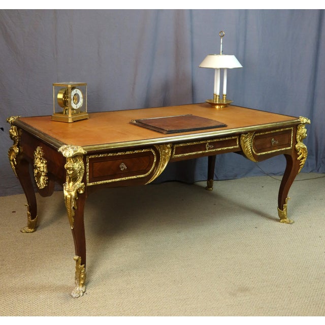 Tan Large Louis XV Style Desk, 1890s For Sale - Image 8 of 16