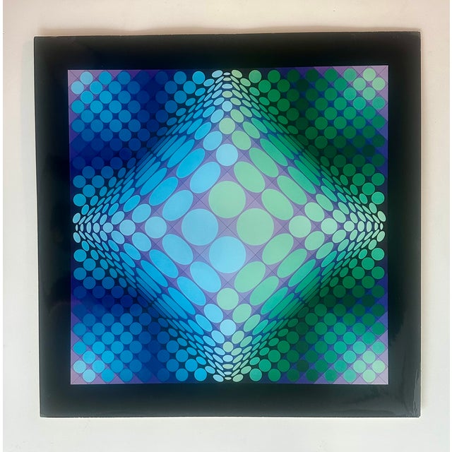 Victor Vasarely (Hungarian/French, 1906-1997) Print "DELL-3" Vibrant, brilliant Colors, from the Editions du Griffon...