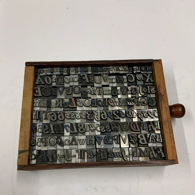Vintage 1950s Letterpress in Drawer For Sale - Image 9 of 9