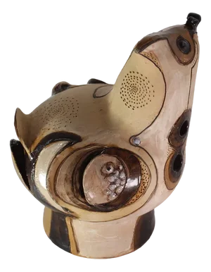 Ceramic Chicken Sculpture by Hanne Salamon, Denmark, 1970