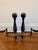Black Vintage Black Cast Iron Cannonball Fireplace Andirons – A Pair For Sale - Image 8 of 8