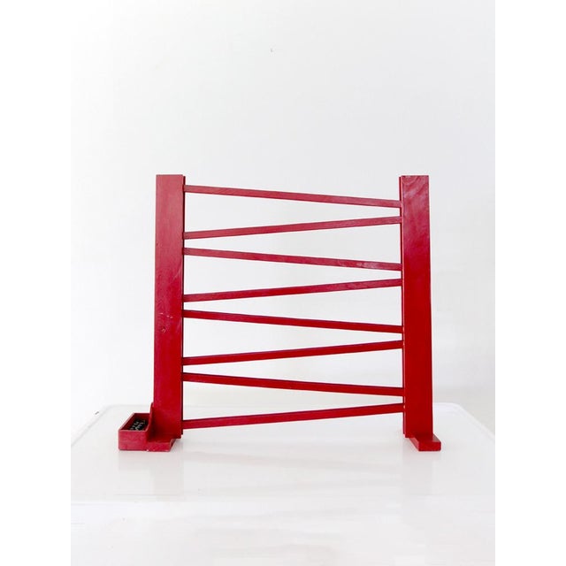 Red Mid-Century Wooden Marble Run Toy For Sale - Image 8 of 8