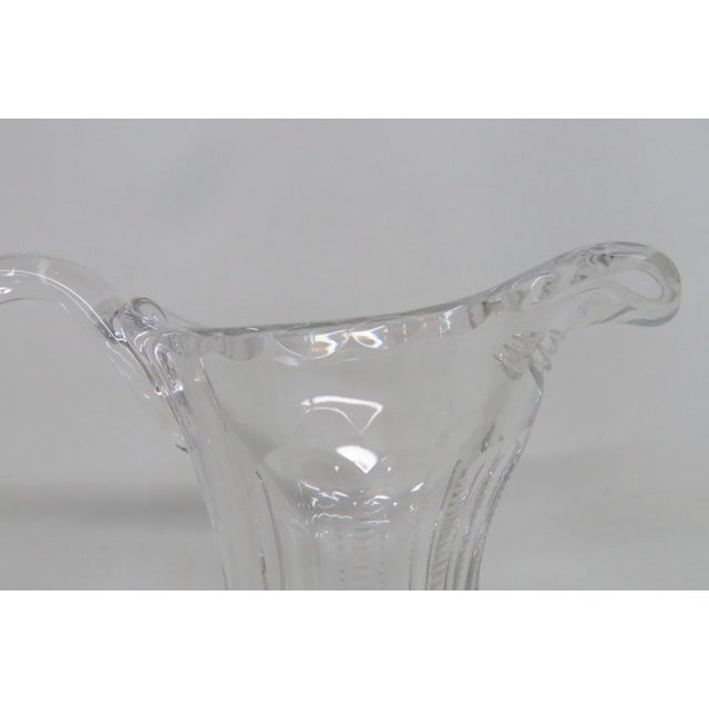 Mid 20th Century Queen Lace Blown Cut Glass Lead Crystal Pitcher Round Bowl Shape Bohemia For Sale - Image 10 of 18