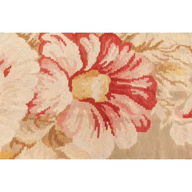 Beige Contemporary Floral Bessarabian Style Handmade Wool Rug by Doris Leslie Blau For Sale - Image 8 of 9