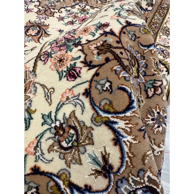 2020s Super Fine Hand Knotted Persian Silk & Wool Isfahan Rug 8'3"x 11'9" For Sale - Image 5 of 16