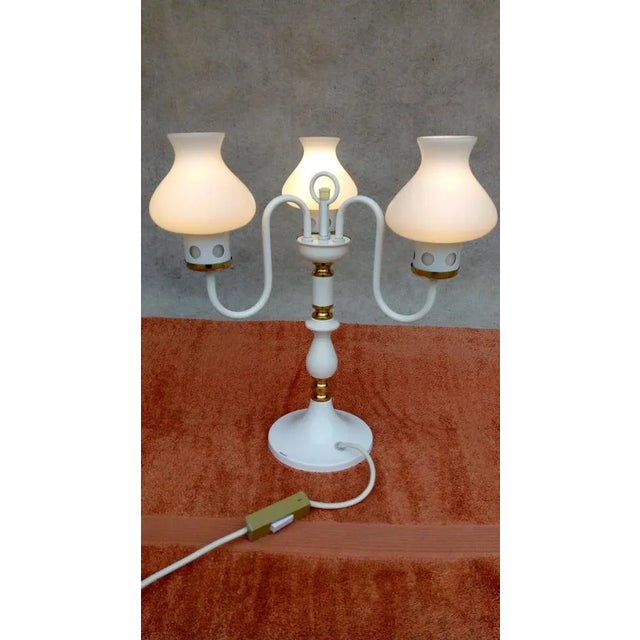 Vintage Chandelier & Table Lamp, 1970s, Set of 2 For Sale - Image 4 of 18