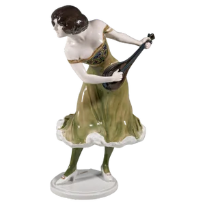 Large Porcelain Cabaret Figurine by R. Marcuse for Rosenthal, 1920