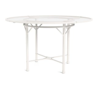 Brown Jordan Venetian 48" Round Dining Table in Chalk For Sale