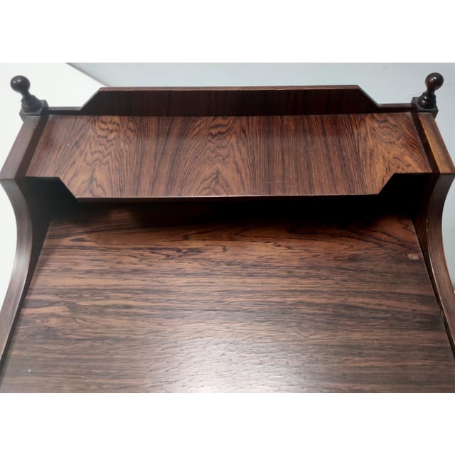 Vintage Postmodern Italian Walnut Nightstand, 1970s For Sale - Image 9 of 12