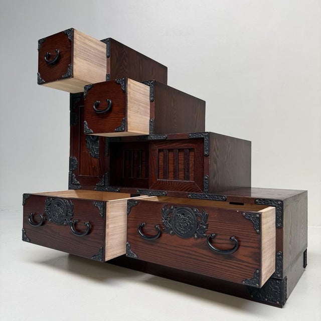 Vintage Japanese Kaidan-Dansu Step Chest, 1970s For Sale - Image 13 of 18