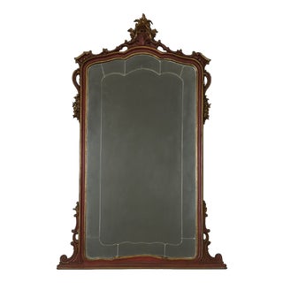 Louis XV Baroque Style Venetian Mirror in Lacquered and Gilded Wood For Sale