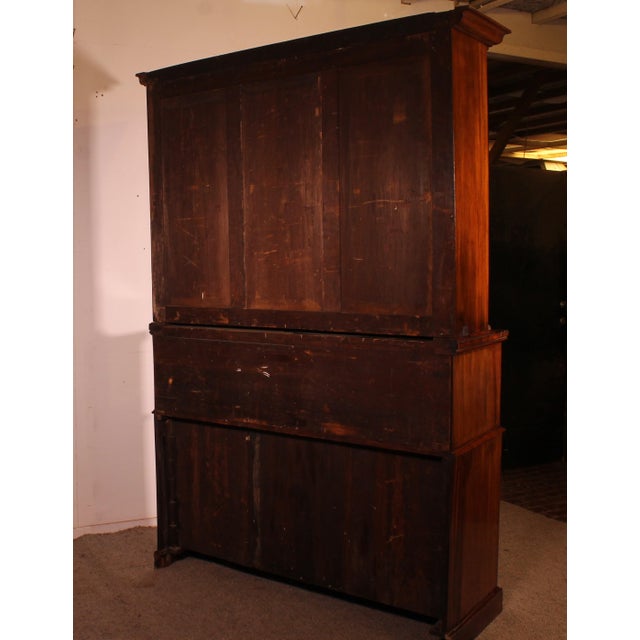 Mahogany Display Cabinet with Secretary Desk, 1800s For Sale - Image 10 of 14