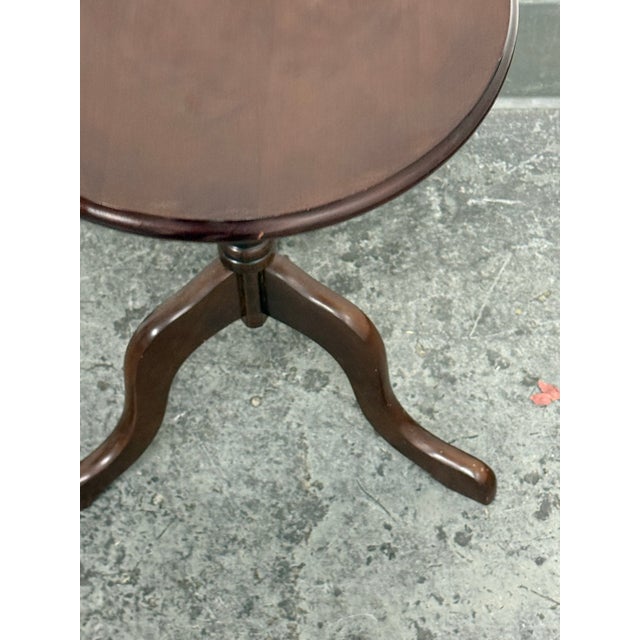 Bombay Company Round Tripod Pedestal Accent Table, Dark For Sale - Image 9 of 12