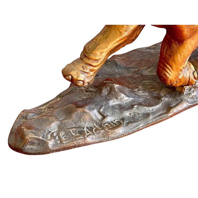 Metal Elephant in Bronze by Ernest Louis Adnin For Sale - Image 7 of 12