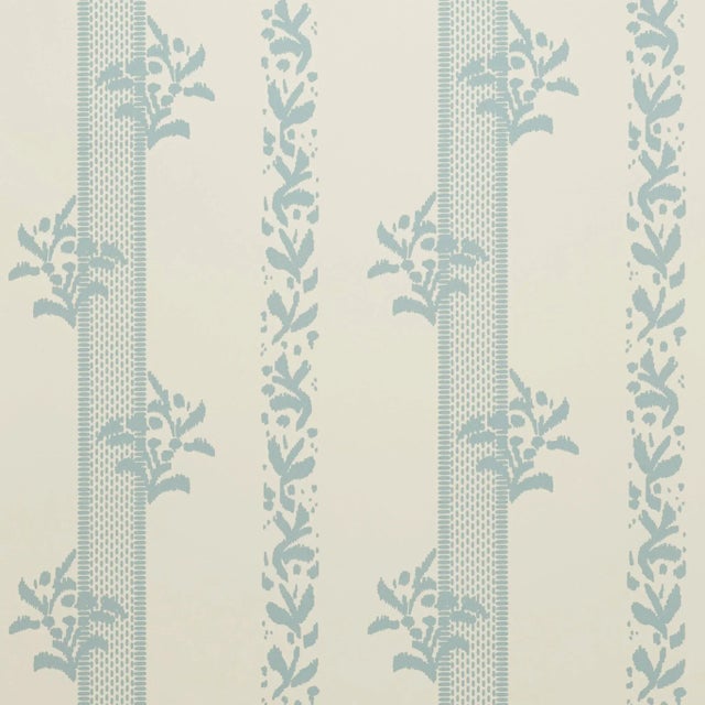 Sister Parish Brio Wallpaper in Seafoam For Sale